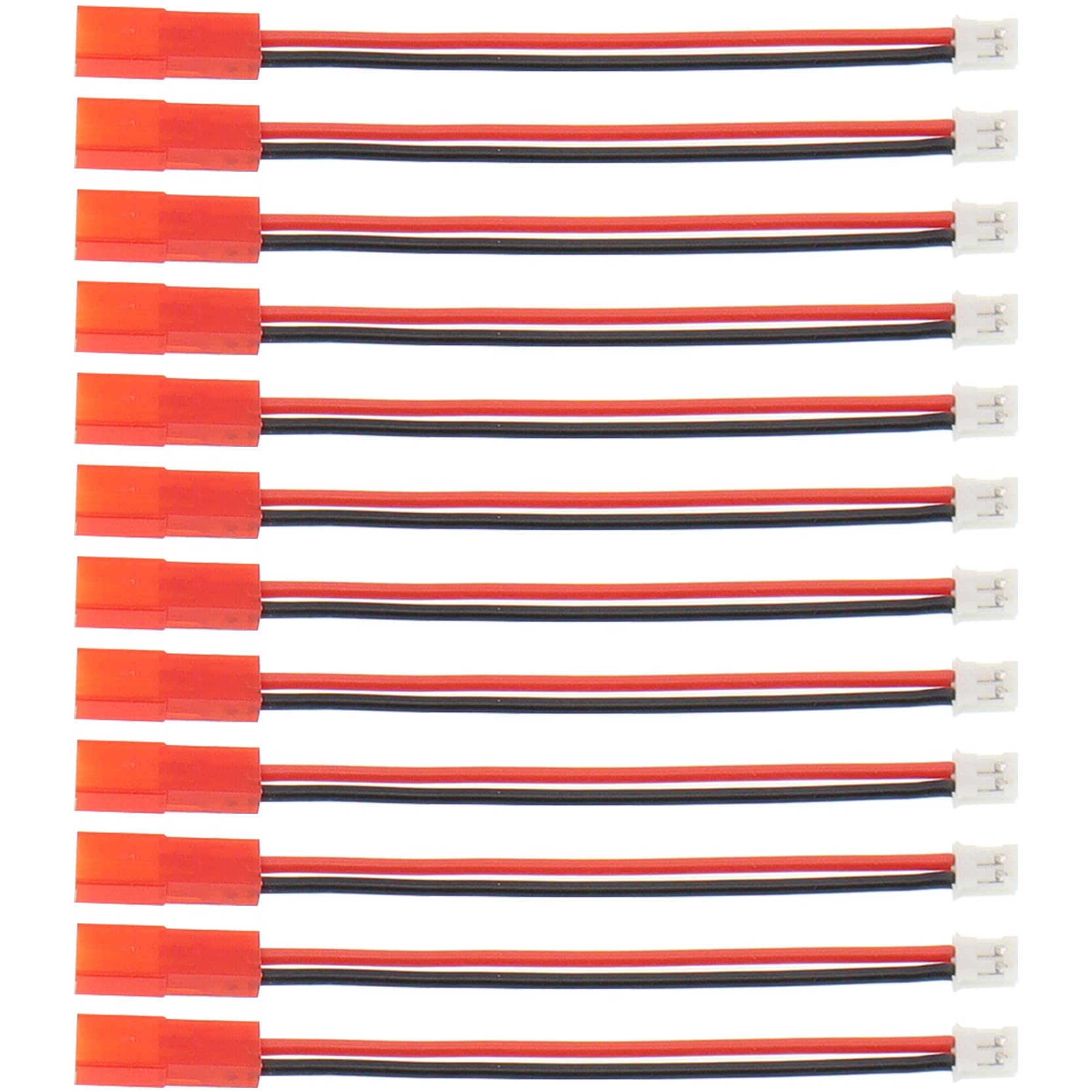 Treehobby12PCS Female JST to Male PH 2mm 2P Connector with 22awg 9.8cm Silicone Wire Cables