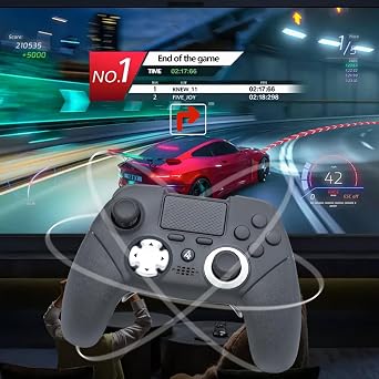 Eagolloar Wireless Elite Controller Compatible for PS4, Modded Game Controller with Back Paddles Support Programming