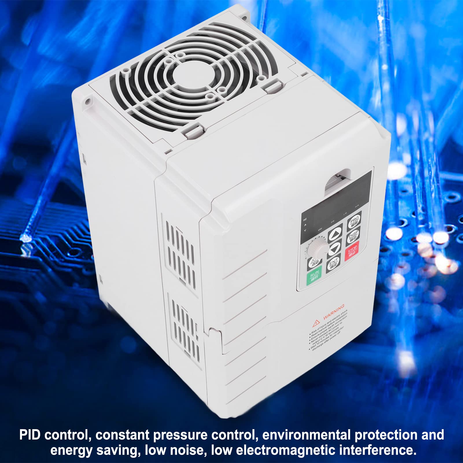 Universal AT903-5.5KW VFD de entrada trifásica de 380 V, salida de 0-380 V Unidad de frecuencia variable ajustable para control de velocidad de motor industrial, convertidor de unidad CNC con cable de