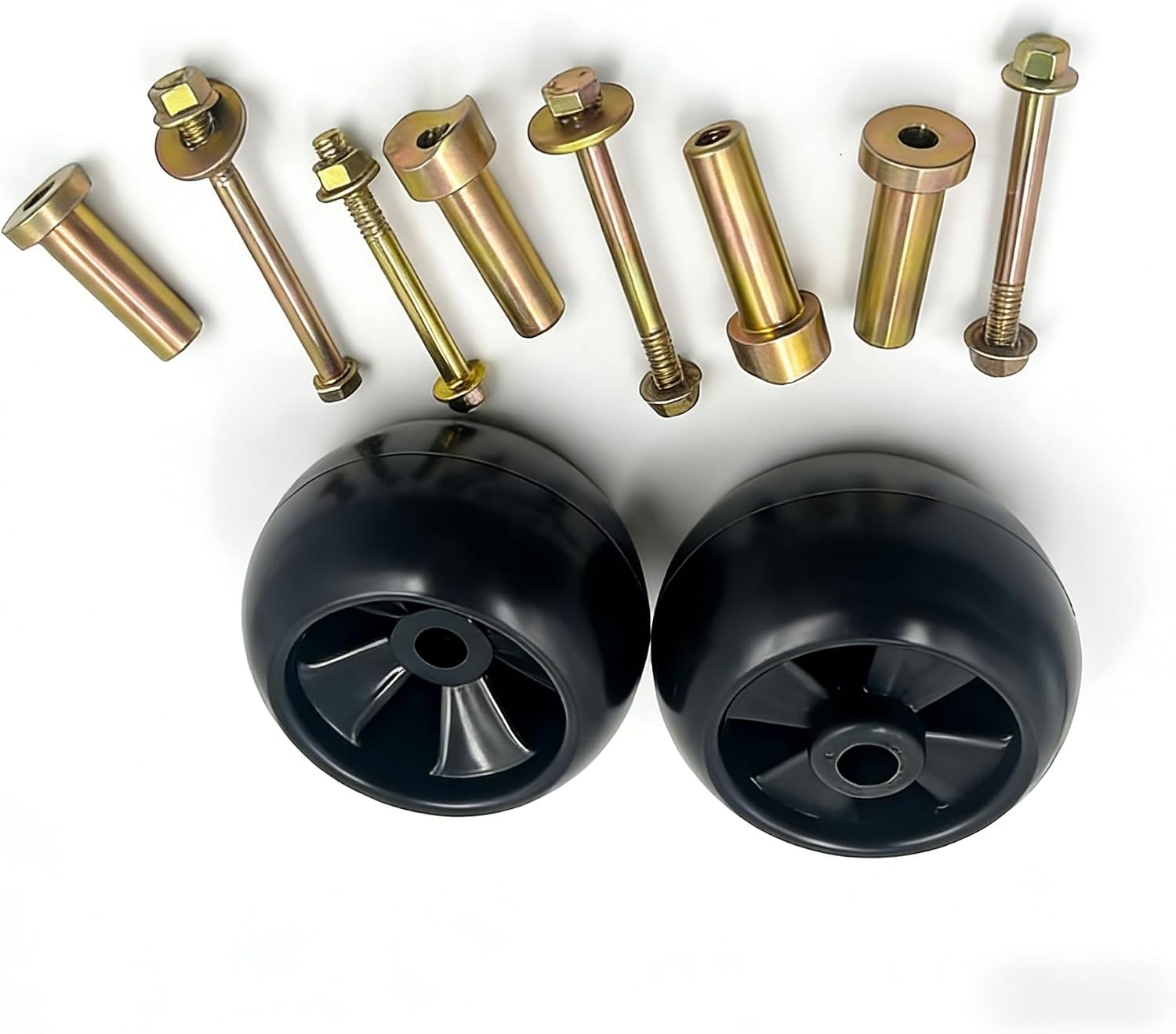 AM116299 2 Deck Wheels and Hardware Fits for John Deere | Replaces AM116299 AM125172 AM133602 M111489 Replace for MTD 734-04039 753-04856 734-3058