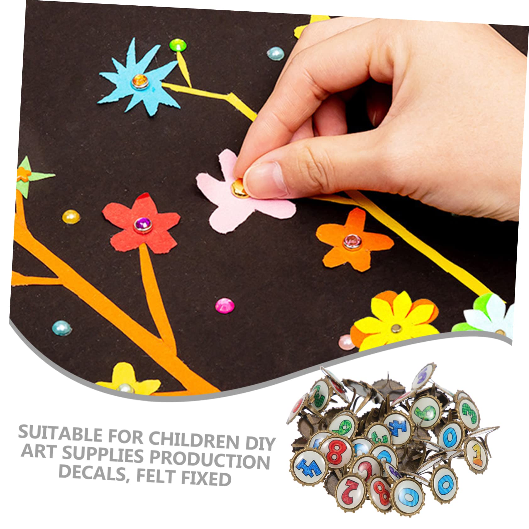 SEWACC 500stücke Bunte Zwei Fuß Brads Für Scrapbooking Bastelbedarf Dekorationsmaterialien Glatte Oberfläche Für Karten Und Bastelprojekte