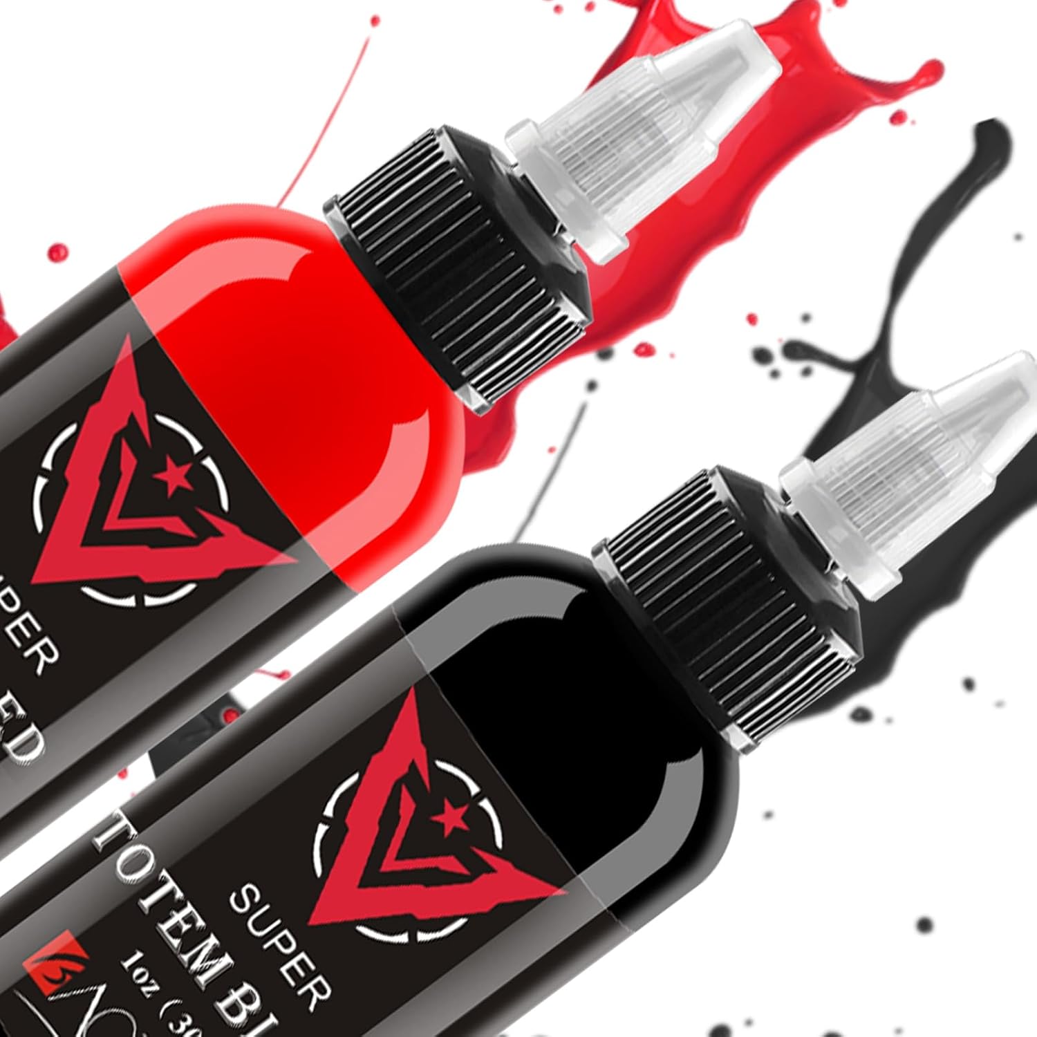1oz Tattoo Ink - Black Red Tattoo Ink - Ink Set A Classic Combination of Black and Red - Suitable for Professional Tattoos and Artist