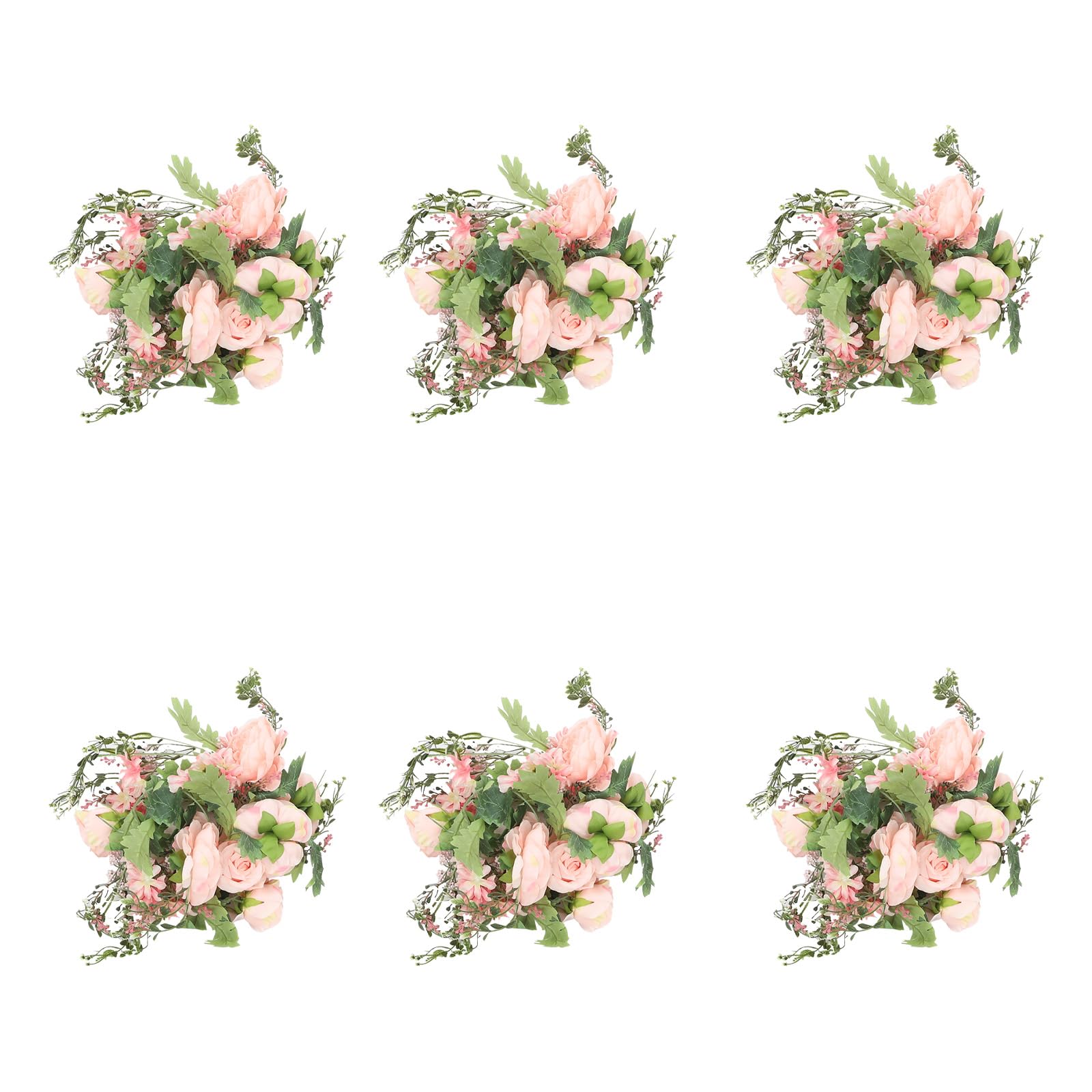 Blumengirlande Dekorative Kunstblumen Kunstblumengirlande Künstlich Rose Wohnraumdekoration 6 Stück,1.8m für Tür, Hochzeit, Party, Wand - Grün, Rosa