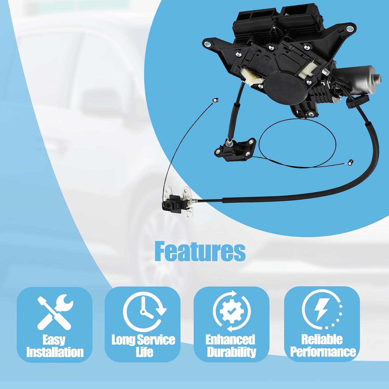 747-303 72010-TK8-305 Right Passenger Side Sliding Door Motor Assembly with Cable Compatible with Honda Odyssey 2011-2017 3.5L V6, Replace# 72010-TK8-A01, 72010TK8A01