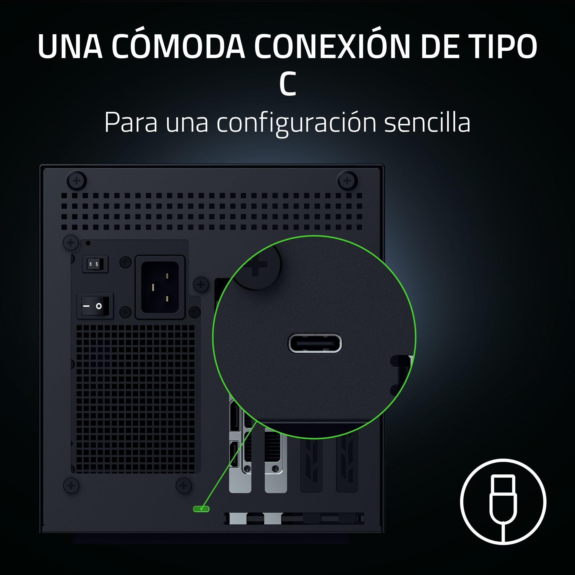 Razer Core X V2 - Caja gráfica Externa de sobremesa para portátiles Thunderbolt - Thunderbolt 5 de última generación - Chasis de Acero ventilado - Admite Tarjetas gráficas PCIe | Negro