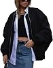 VOIKERDR Jackets for Women Fall Bomber Jacket Zip Up Lightweight Jacket Trendy Winter Coat Outerwear