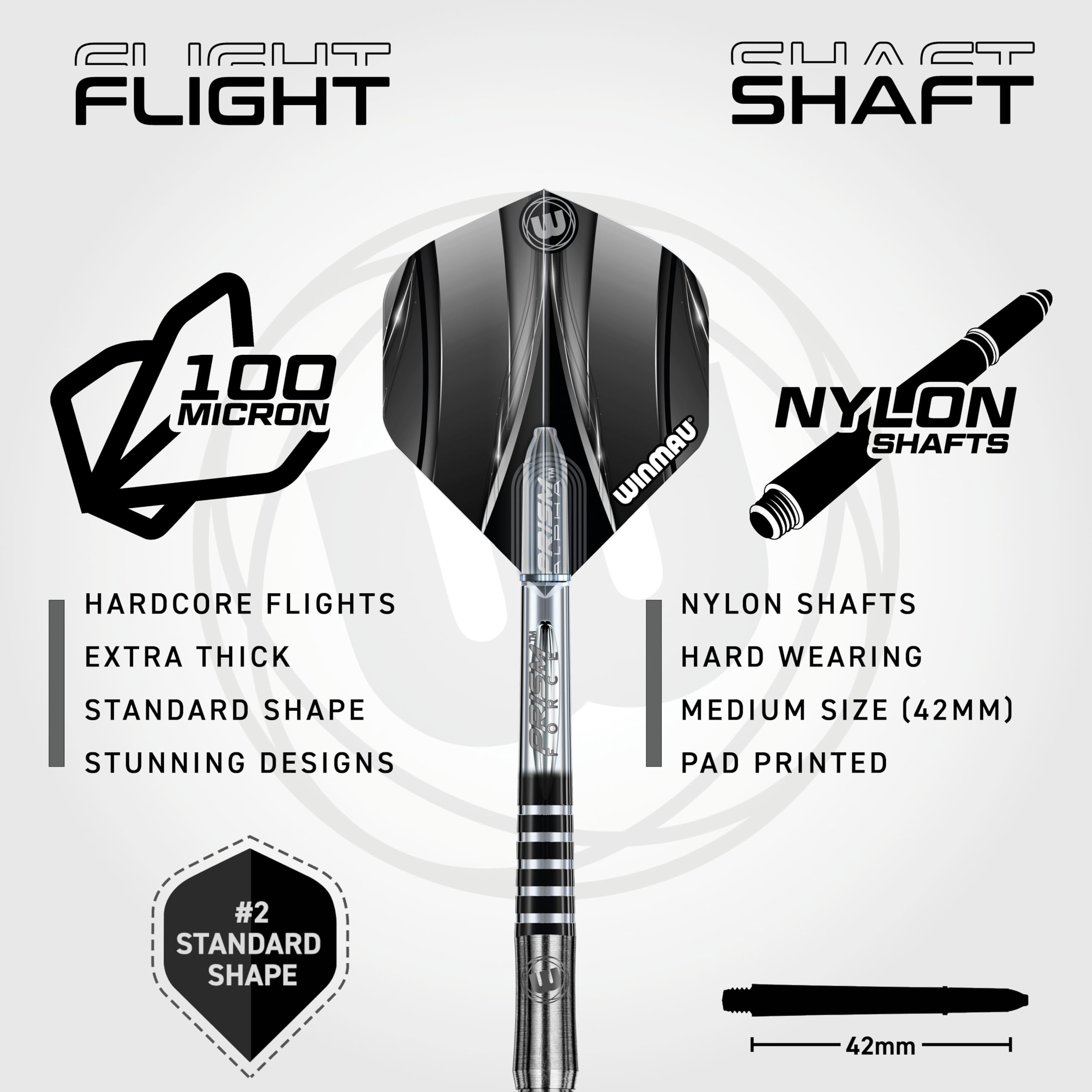 WINMAU Sniper V3 90% Freccette Steel Darts 21G.