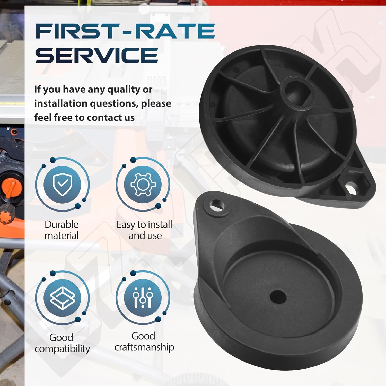 2 Pack 089290001054 Table Saw Hand Wheel Replacement Parts Compatible with Ridgid R4513 and Ryobi Table Saw, Upgraded Durable Blade Height Adjust Handle