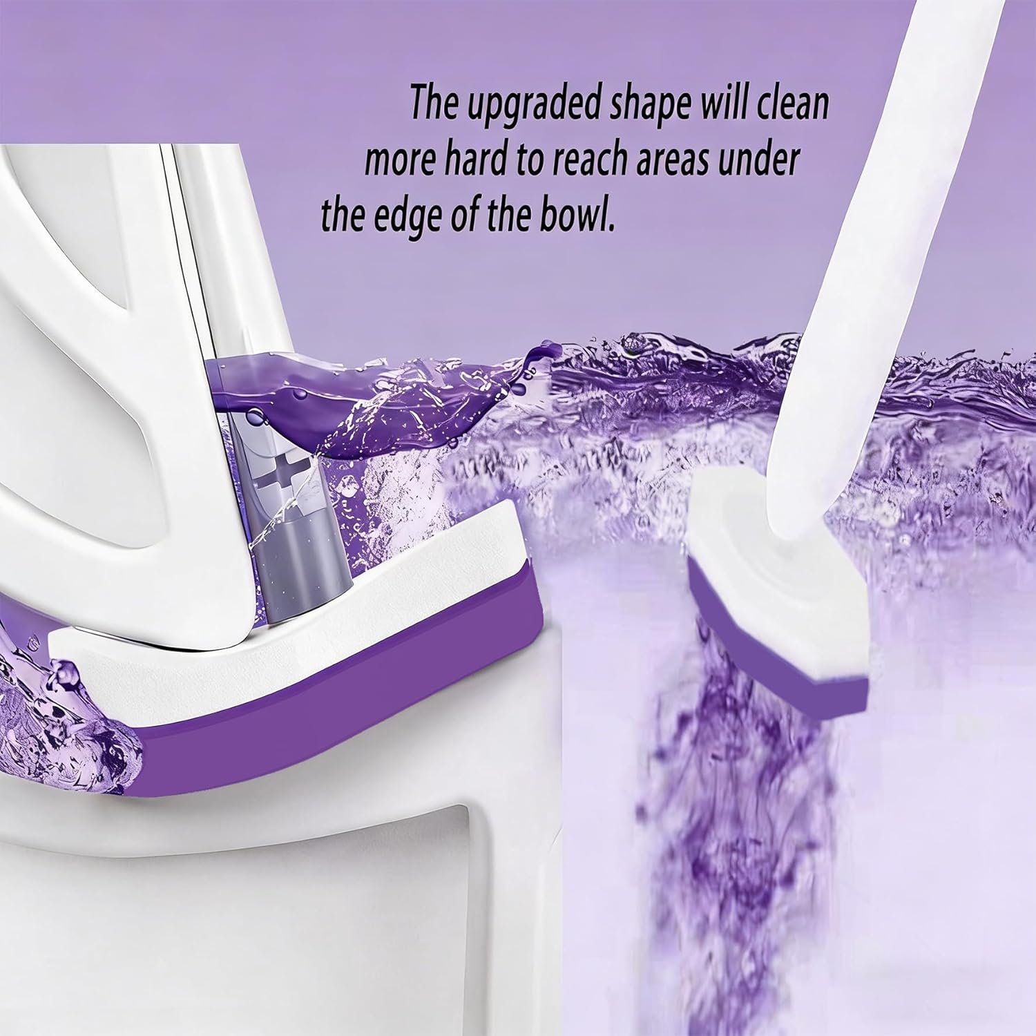 50 Pack Toilet Wand Refills Compatible with Clorox Toilet Wand Handle - Lavender Scented Disposable Cleaning Heads - Purple Scrubber Pads Refill Kit with Pre-loaded Cleaner (Wand Not Included)