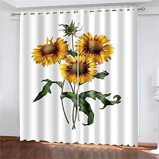 Cortinas para sala de estar, cortina blackout com impressão 3D, cortina de isolamento térmico aplica-se à cozinha, sala de estar, cortinas decorativas para janelas conjunto de 2 painéis