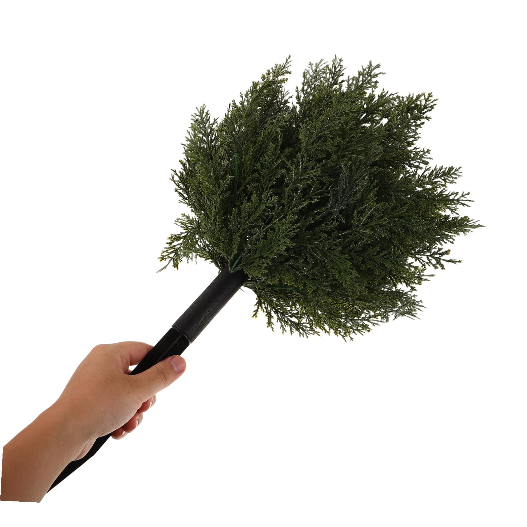 NOLITOY Künstliche Zypresse mit Erdspieß Künstlicher Gartenbaum aus Zedernholz Weihnachtsstab für Heimdekoration Künstliche Kiefernzweige für Drinnen und Draußen Weihnachtsbaumspitze