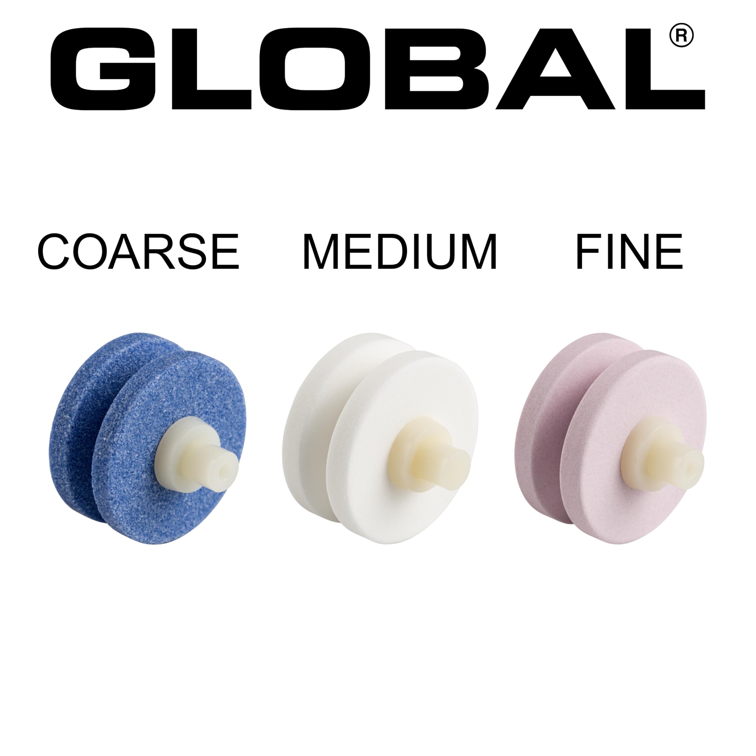 Global - G-913 Affilatrici, Affilatore d'acqua in ceramica a 3 livelli, acciaio inossidabile