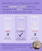 Vista 2 de Babyfeel Refills Compatible with DEKOR CLASSIC Diaper Pails 8 Pack Exclusive 30% Extra Thickness Diaper Pail Refills with Powerful Odor