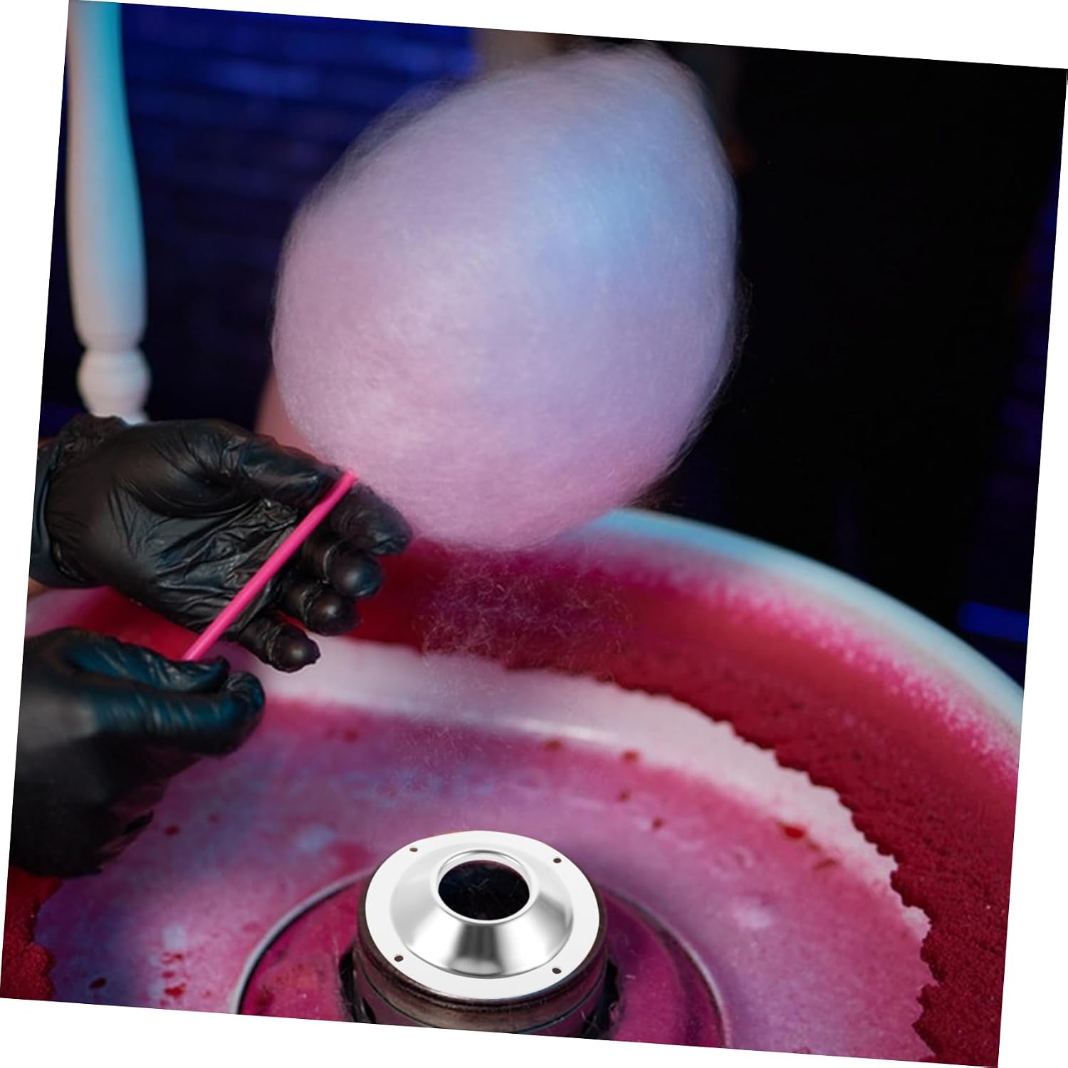 Amosfun Cotton Candy Machine Stainless Steel Cover Accessory for Efficient Candy Production Design with Narrow Opening to Reduce Waste