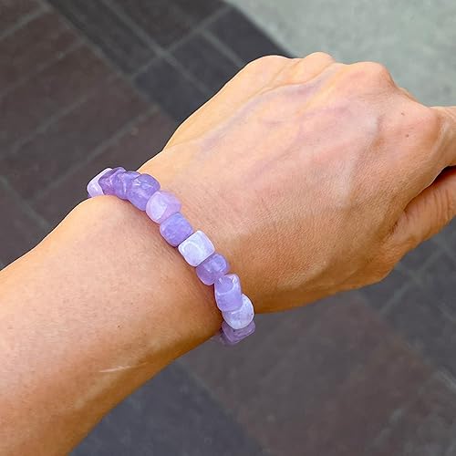 Miniatura 5 de Artsy Crafts - Cuentas de cubo cuadrado de morganita natural de 0.315 pulgadas (0.315 in), cuentas de piedras preciosas para hacer joyas, pulseras,