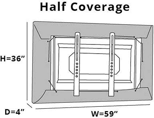 Miniatura 3 de Covermates Cubierta de media TV para exteriores, varios tamaños, material ligero, resistente a la intemperie, a prueba de polvo, cordón de sujeción,