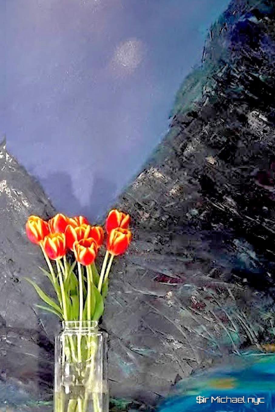 Abstract tullips Artist classic grid journal $ir Michael Limited edition: Abstract Artist grid journal $ir Michael Limited edition