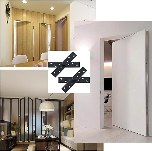 Miniatura 3 de Alise Bisagra giratoria de 4 pulgadas de longitud, bisagra de pivote de puerta de 360 grados, bisagras de eje inferior, acero inoxidable, acabado