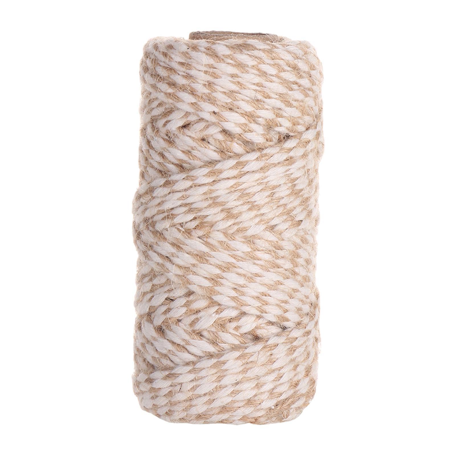Pixzcsa Jute Cotton Versatile Jute Rope Durable String Kitchen Gift Wrapping Arts And Crafts Needs Each Roll Of Jute Rope Measures Total Length Of 10 Meters. Twine String, Cotton, 6Mm