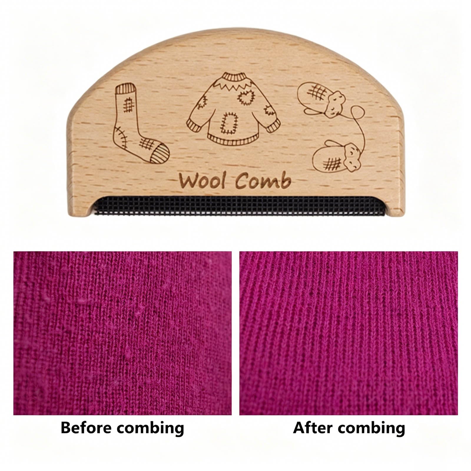 PANGBOER Juego de 48 hilos de lana de colores con aguja de coser, peine de lana, peine para zurcir, suéter, zurcir prendas y reparación de muñecas de, hilo de mezcla de poliamida