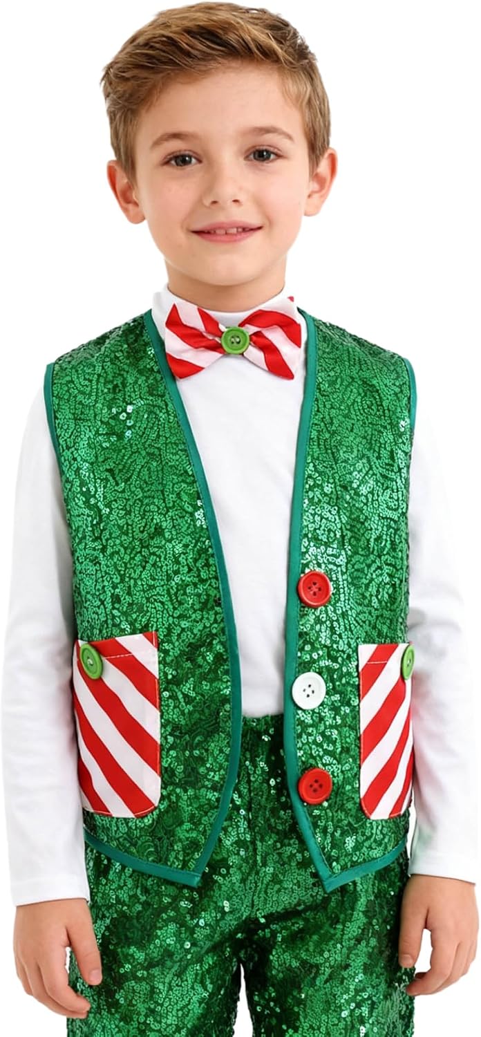 Sxiwei Daily Birthday Boys Wedding Vacation Casual School Kids Christmas Play Holiday Party Vest 4-16 Years
