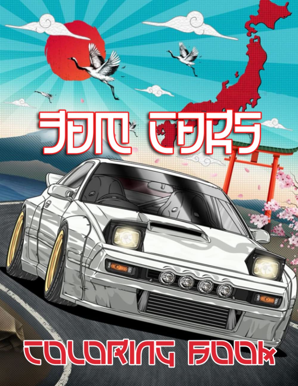 Jdm Cars Coloring Book 30 Amazing Japanese Model Cars Coloring ...