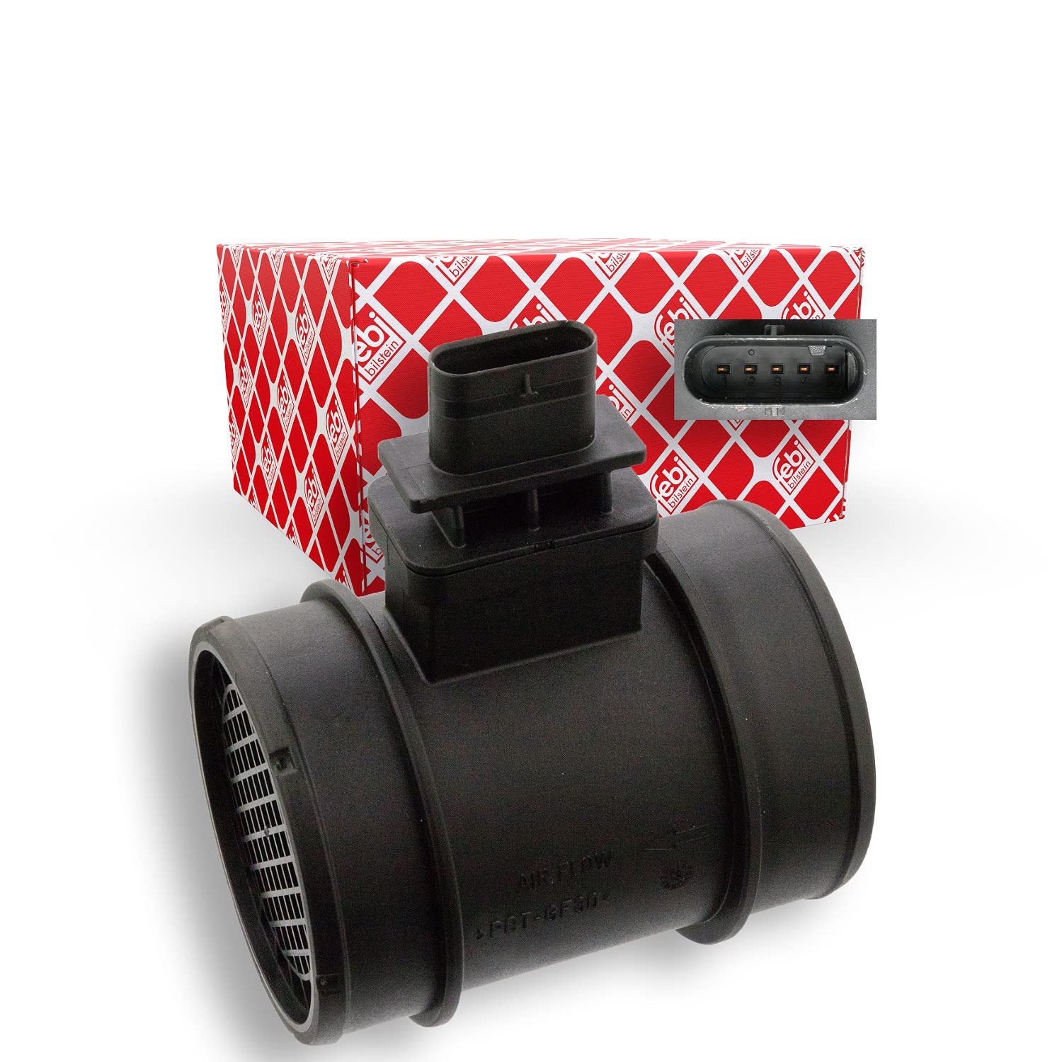 Air flow meter with housing 105777 FEBI BILSTEIN for OPEL ASTRA H Van CORSA D