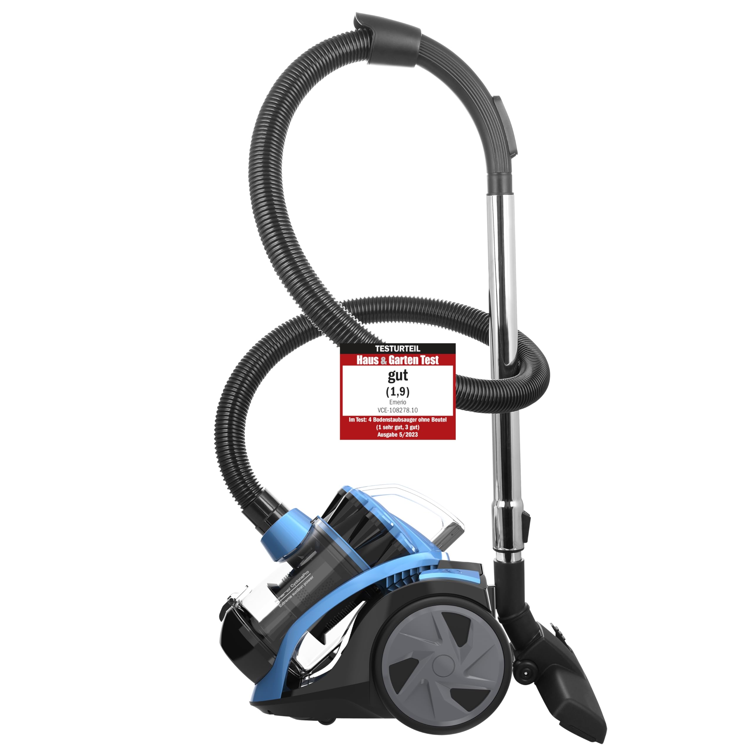 Aspirateur Cyclonique Écoologique Bleu Emerio VCE-108278.10 Zyklon-Staubsauger
