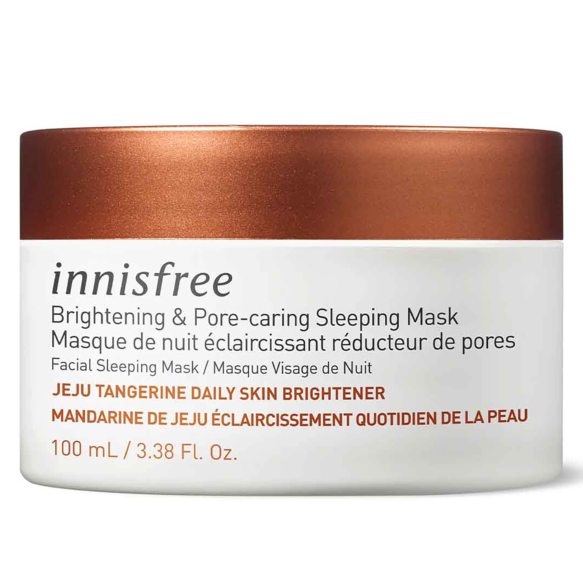innisfree Tangerine Brightening & Pore Caring Sleeping Mask Treatment , 3.38 Fl Oz (Pack of 1)