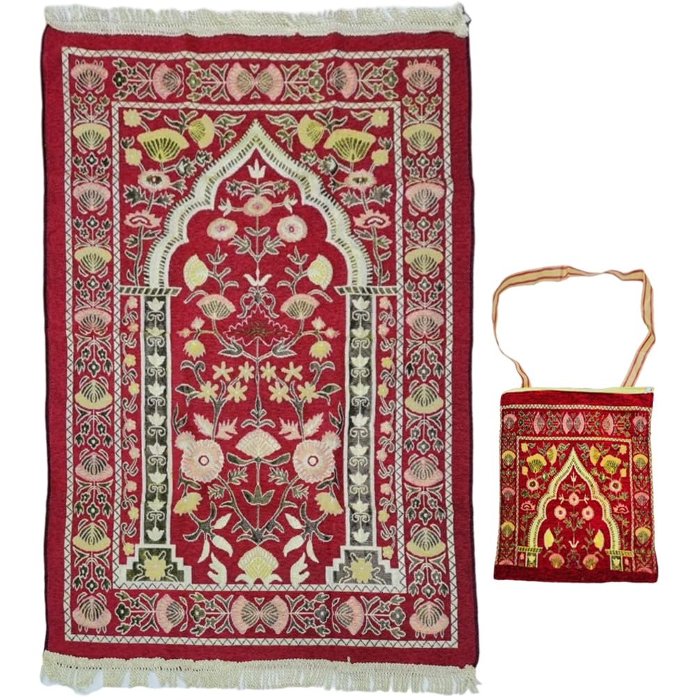 Tapis de prière musulman portable et traditionnel islamique maison