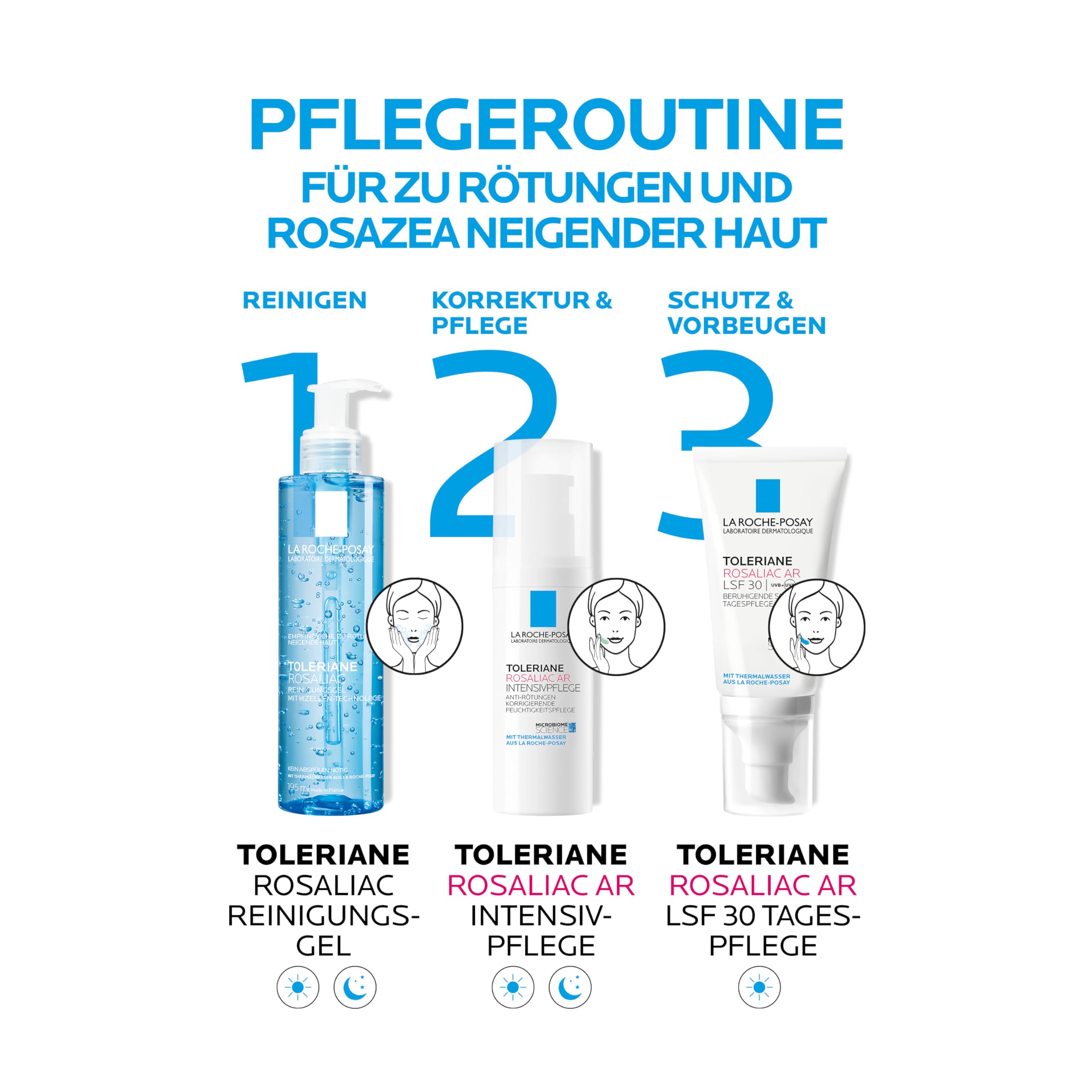 La Roche Posay Toleriane Rosaliac AR Intensivpflege, Gesichtspflege für zu Rötungen und Rosazea neigende Haut, Feuchtigkeitscreme mit ausgleichendem Grünton, Kaschierende Intensivpflege, 40ml