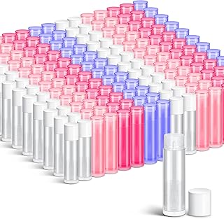 Nuanchu 200 Pcs Lip Balm Tubes Empty Lip Gloss Tubes Bulk Women 0.186 Oz/ 5.5 ml Lip Gloss Container Kit Clear PVC Lip Gloss Containers with Caps Lipstick Tubes for DIY(Multicolor)