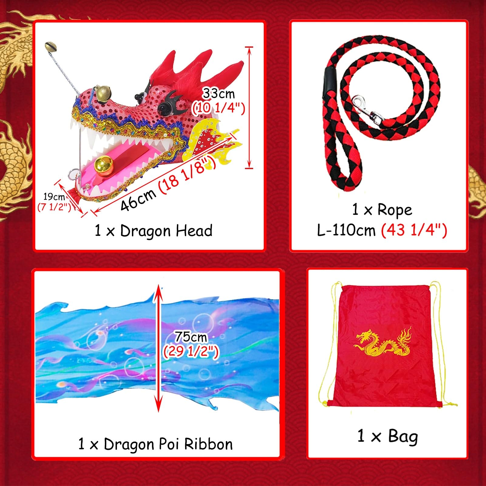 Amazon.com: YONGYILI Dragon Poi Blue Jellyfish Dragon Poi with