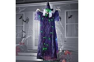 JOYIN 72" Hanging Talking Witch Halloween Decorations Indoor