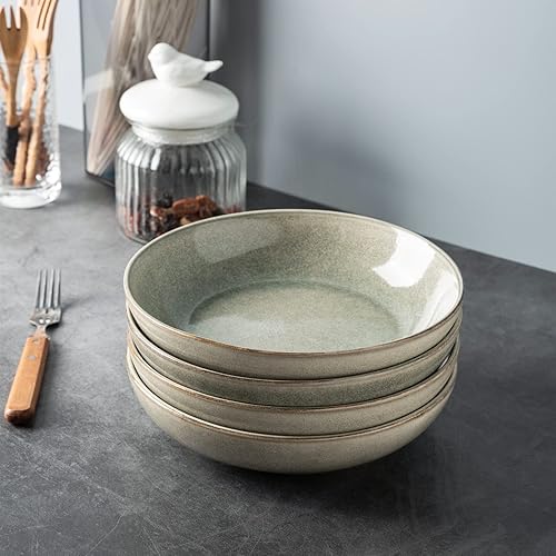 Miniatura 4 de AmorArc Juego de vajilla de cerámica, juegos de platos y cuencos de esmalte reactivo hechos a mano, altamente resistentes a las astillas y grietas |