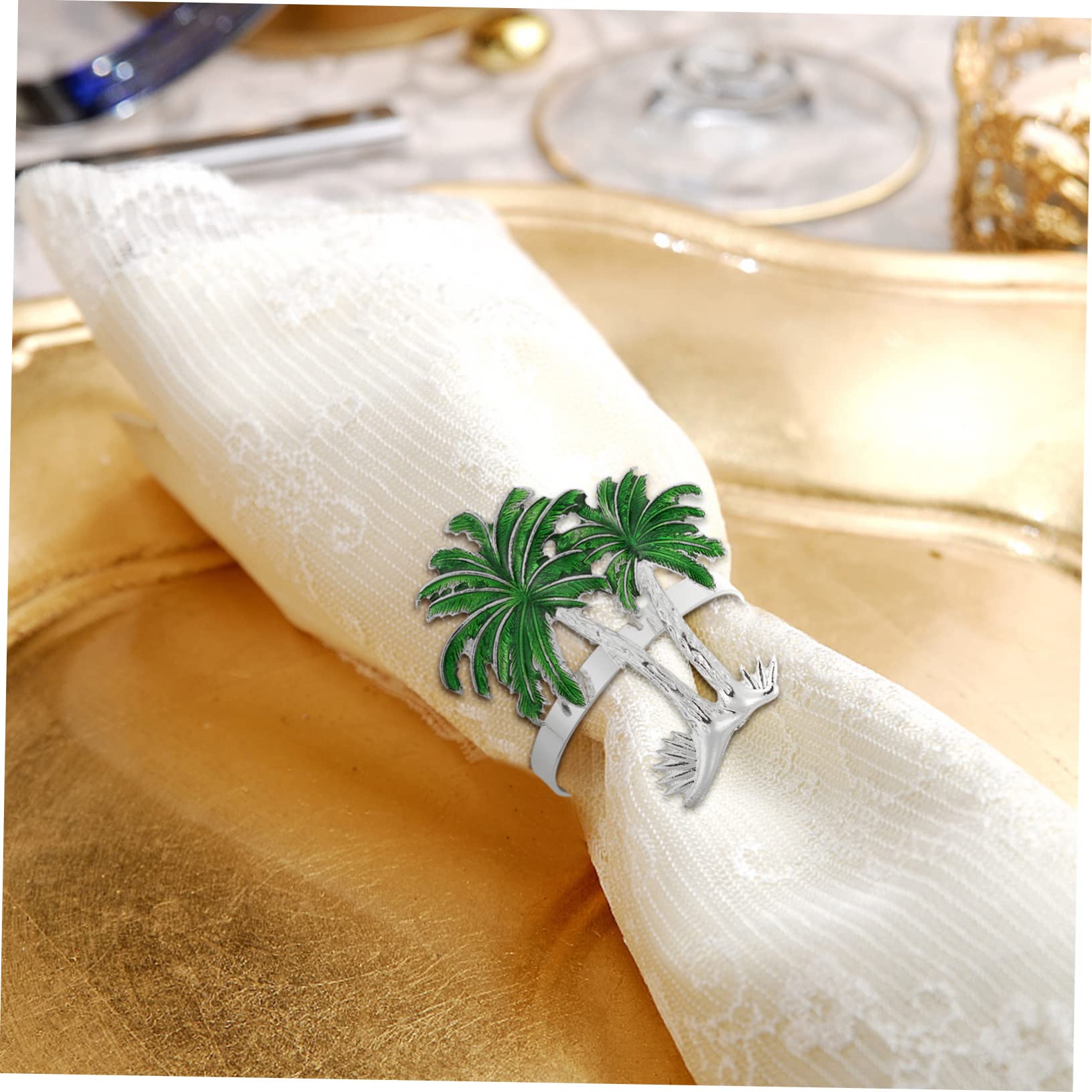 Ciieeo 3 Set Eleganti Fibbie Per Tovaglioli Decorativi Per Tovaglioli Da Festa in Stile Hawaiano 4 Pezzi * 3