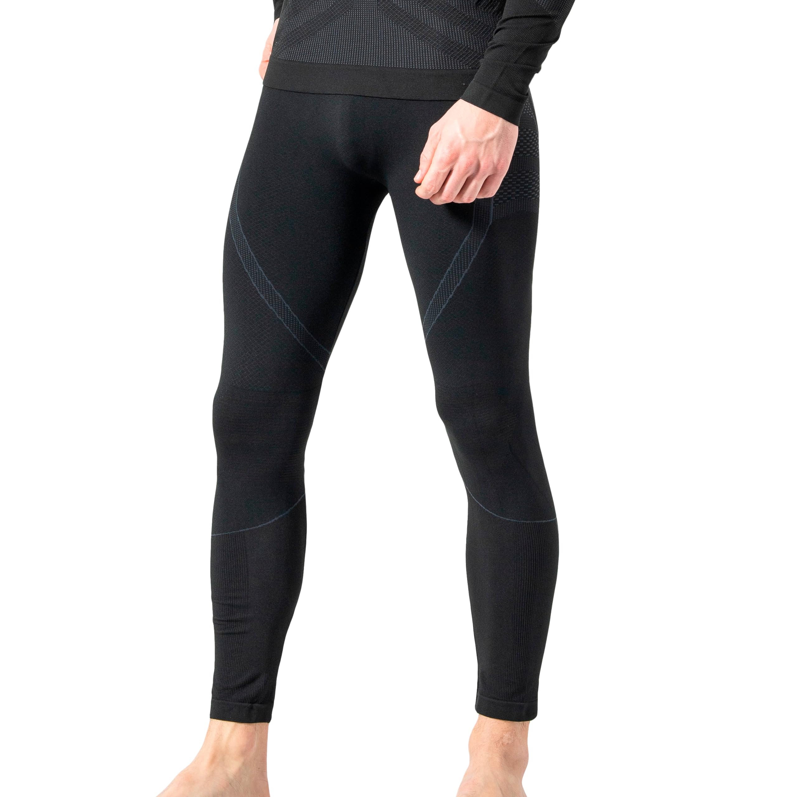 Risalti Thermouncyshorts Herren Winter Thermounterhose Für Ski Und Wanderung Lang Ohne Nähte - Made In Italy