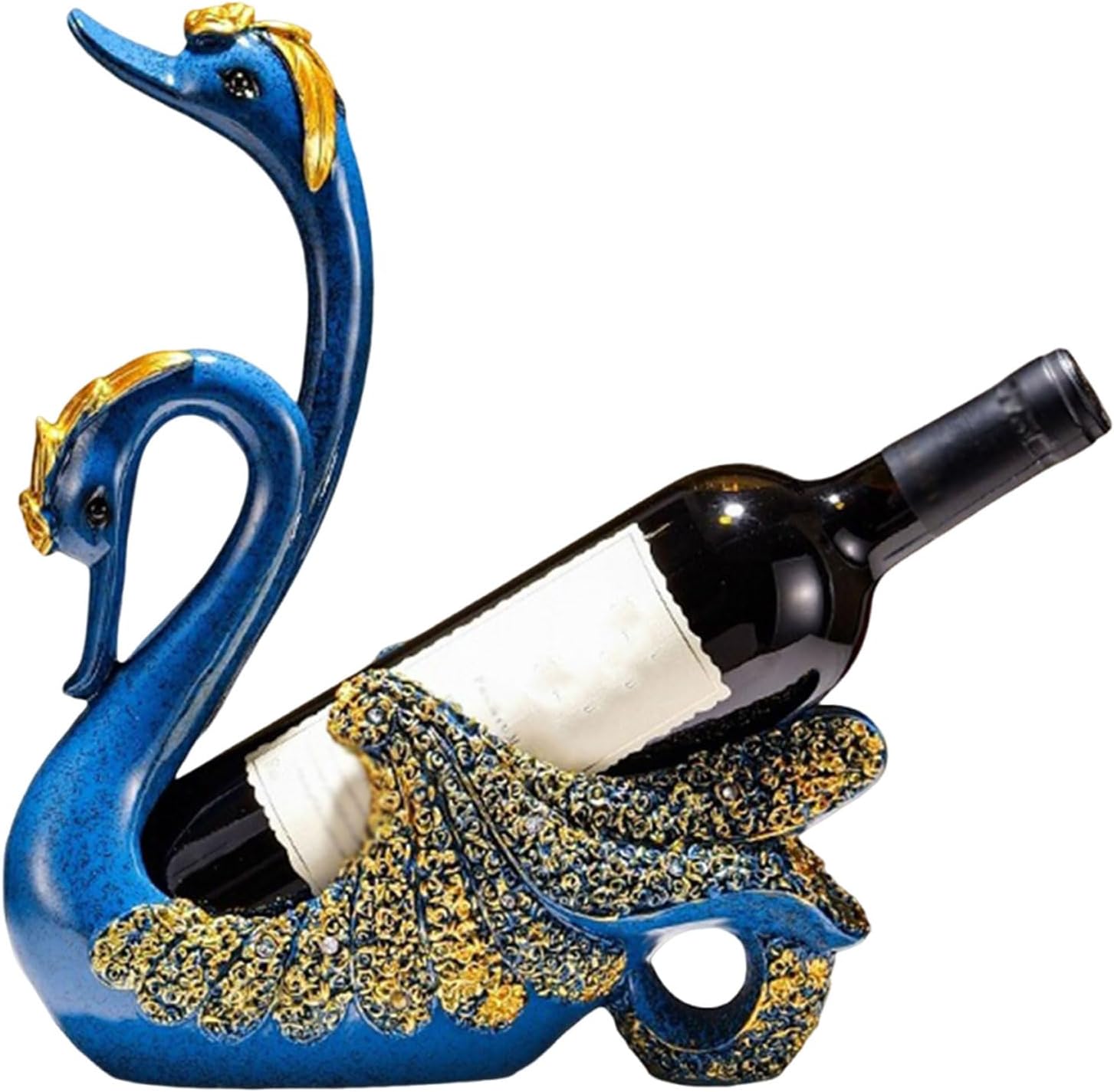 Single Bottle Wine Rack Wine Bottle Holder Swan Design, Countertop & Tabletop Dining Table Centrepiece Ornaments, Table Free Standing Bottle Racks for Home Kitchen Bar Cabinets