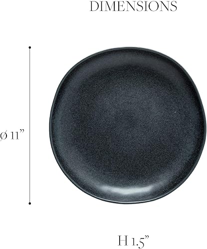 Miniatura 2 de Costa Nova Plato de cerámica de cerámica de 11 pulgadas, colección Livia, champán, apto para microondas y lavavajillas, acristalamiento apto para