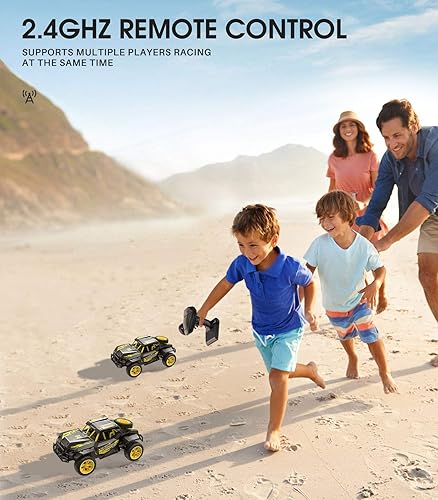 Miniatura 6 de Camión de control remoto coche a control remoto 4 WD 16 MPH escala 116 sistema diferencial grande regalo de juguete eléctrico con 2 baterías