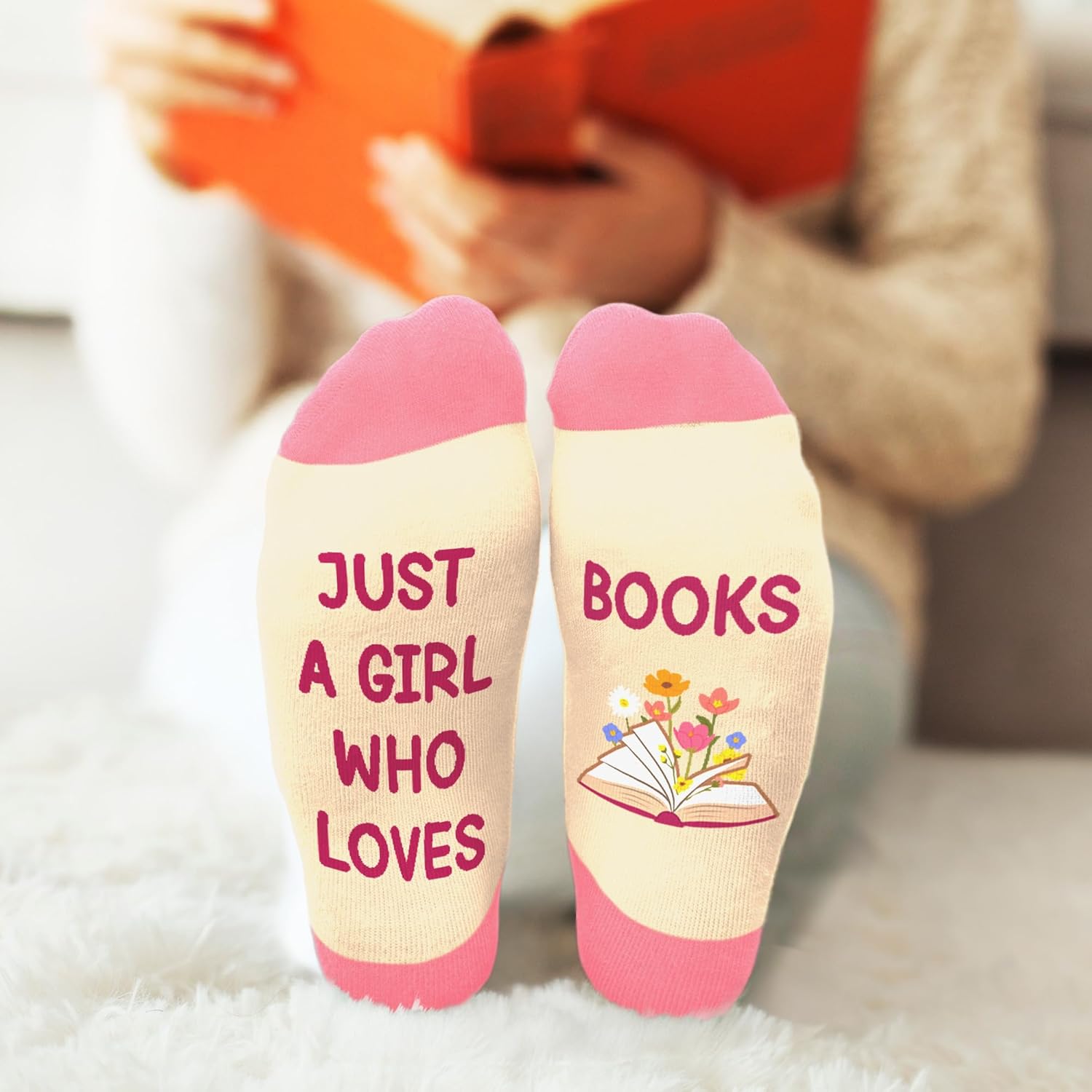 Book Lovers Gifts, Funny Reading Socks for Book Lovers, Cute Gifts for Readers Women, Ideal gifts Socks For Reader - Image 7