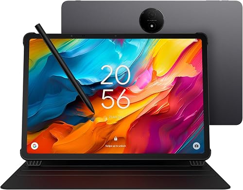 TCL NXTPAPER 14 Android Tablet, 14.3" Paper-Like Display Drawing Pad, Digital Notebook & Musician Tablet with 4096-Level Stylus & Flip Case, 8+8GB RAM, 256GB Storage, Gray (Renewed)