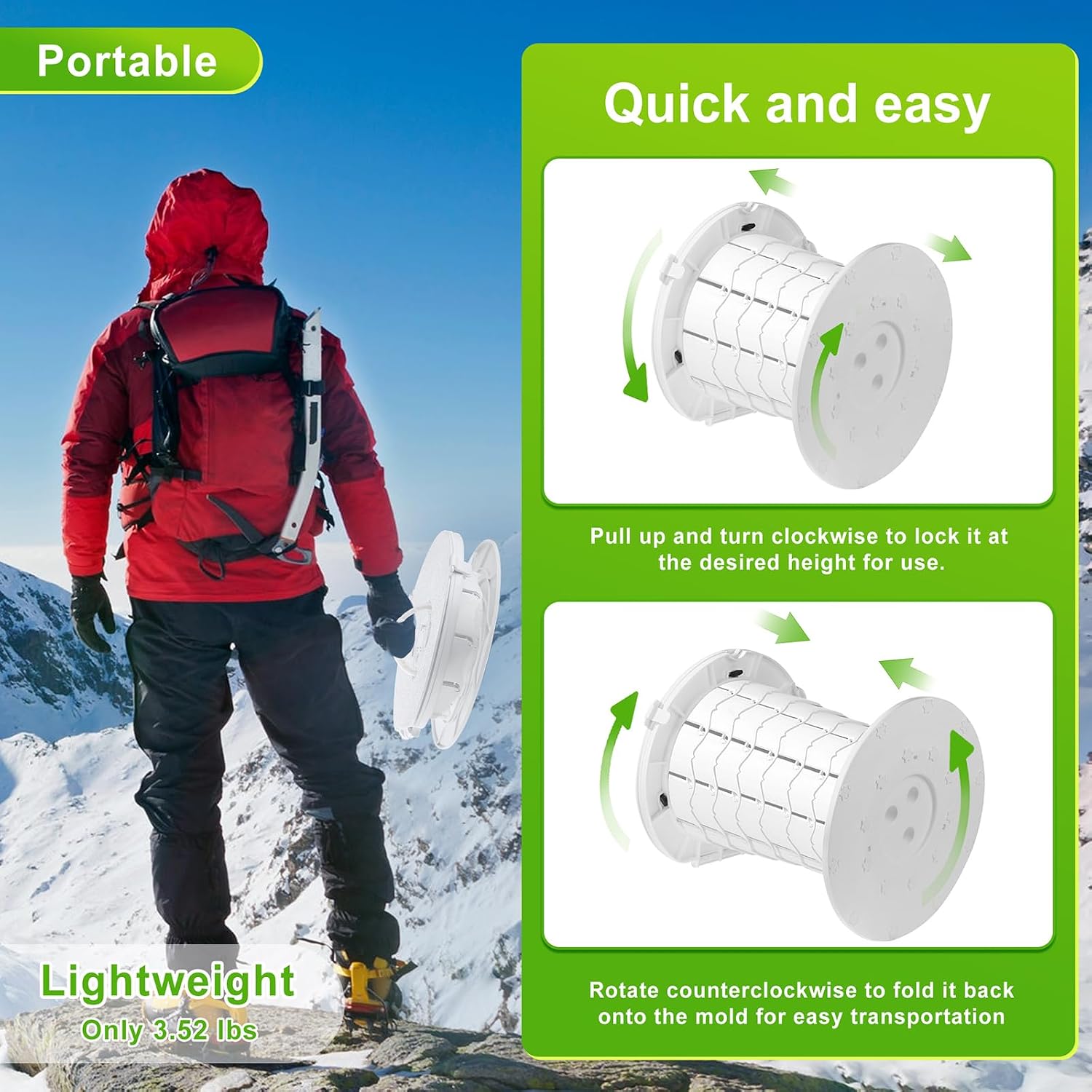 Portable Toilet for Camping, Compact Foldable Camping Toilet, 2024 Height Adjustable Travel Potty for Adults, Portable Potty for Car for Quick use in Emergencies