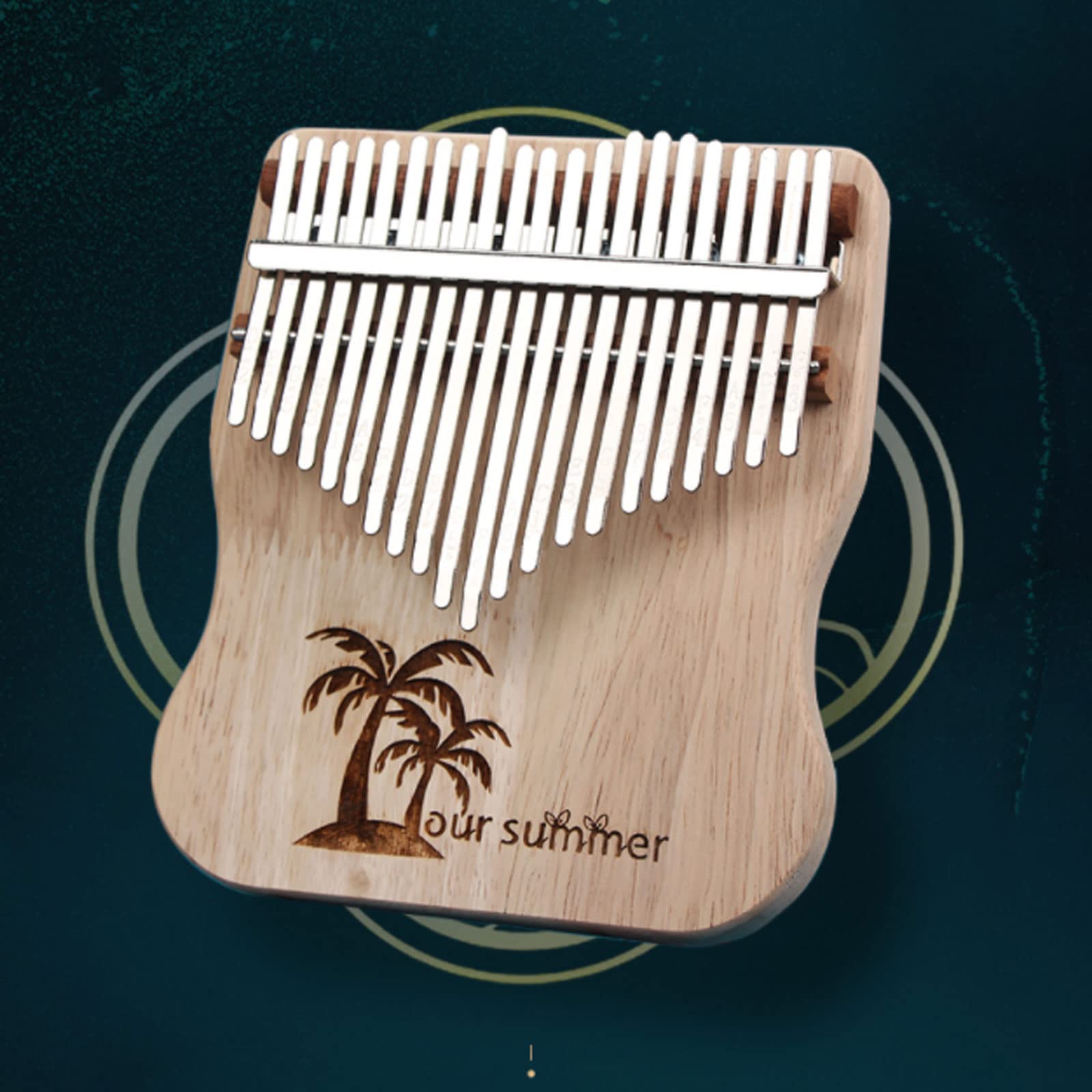 Suono Squisito Thumb Piano in Legno massello ， 21 Toni ， Accessori Musicali per Studenti Principianti da Imparare ， 4 Modelli Diversi Facile da Giocare