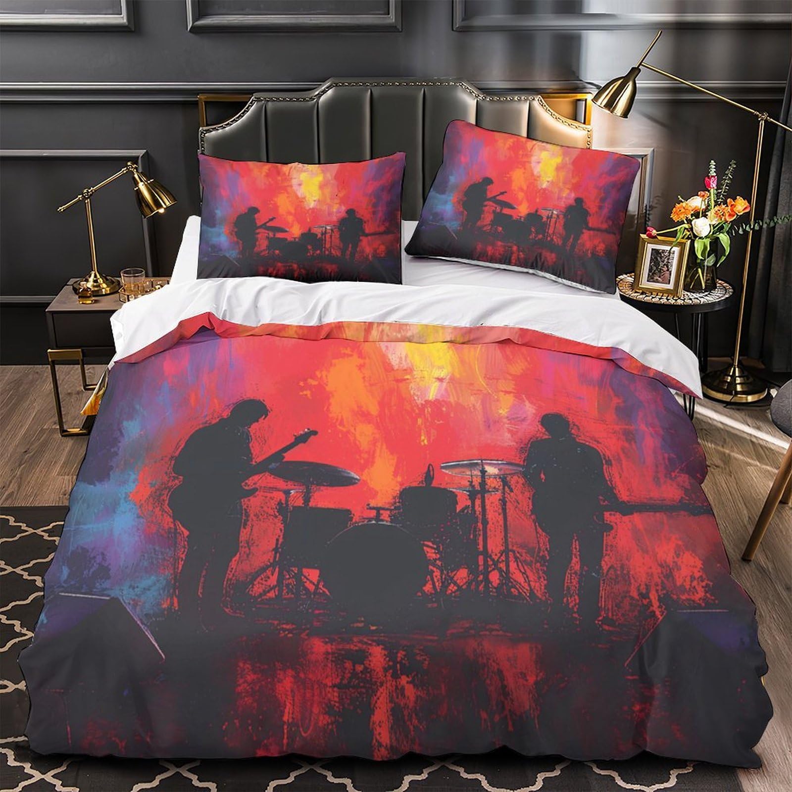Housse de couette 200x200 musique pour lit double enfant