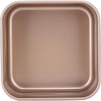 Vista 5 de Baking Pan Deep Square Stick Proof Stackable Thickened Carbon Steel Sheet For Cake Bread Barbecue Gold Tray(Small)
