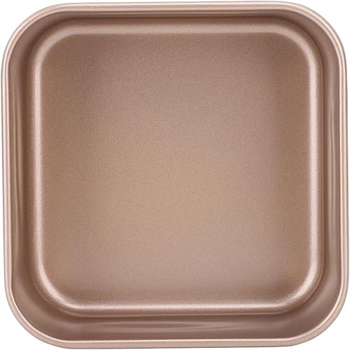 Miniatura 5 de Baking Pan Deep Square Stick Proof Stackable Thickened Carbon Steel Sheet For Cake Bread Barbecue Gold Tray(Small)