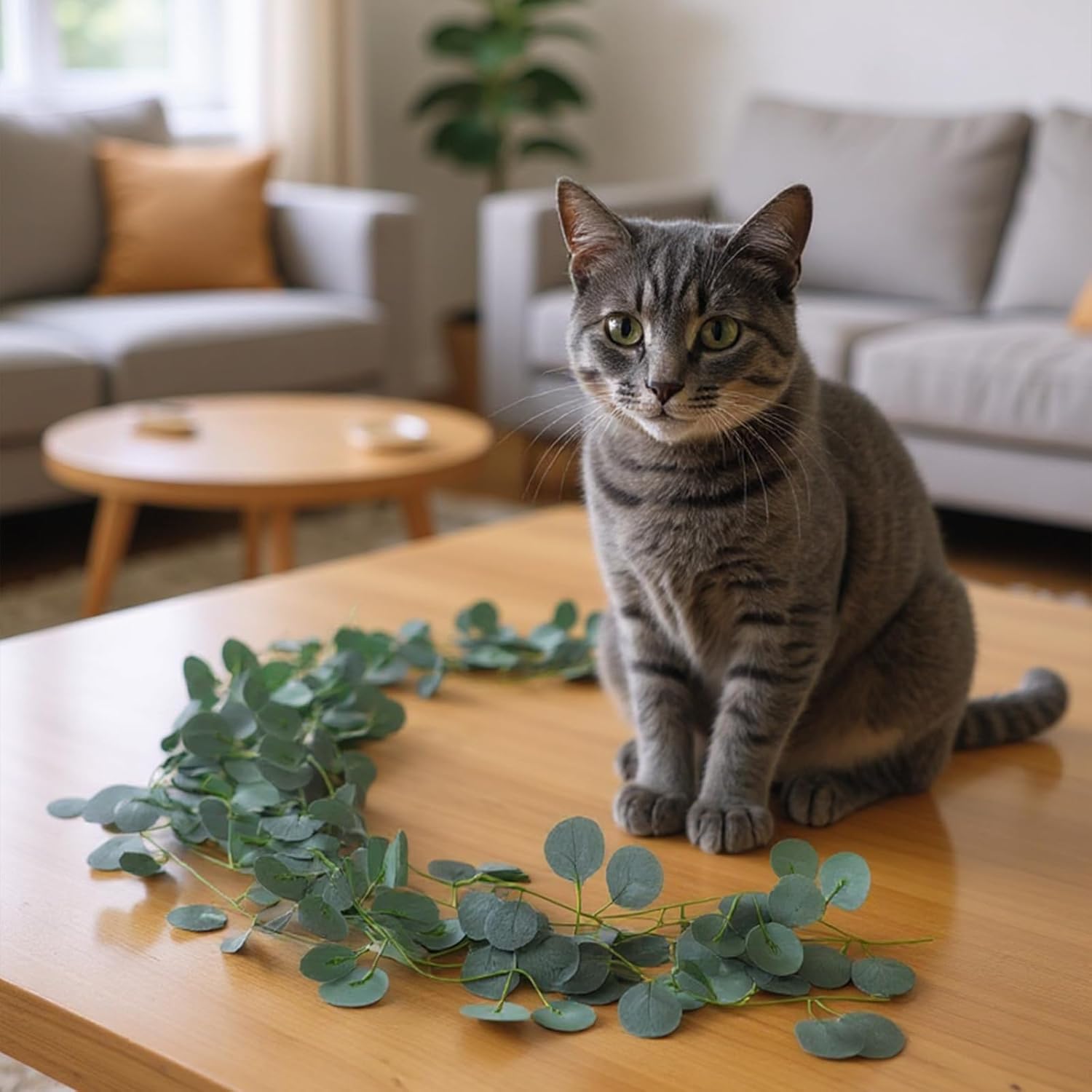 24Pcs Artificial Eucalyptus Garland 168FT Table Greenery Garland Artificial Eucalyptus Table Vines for Christmas Wedding Backdrop Wall Room Decor - Image 7