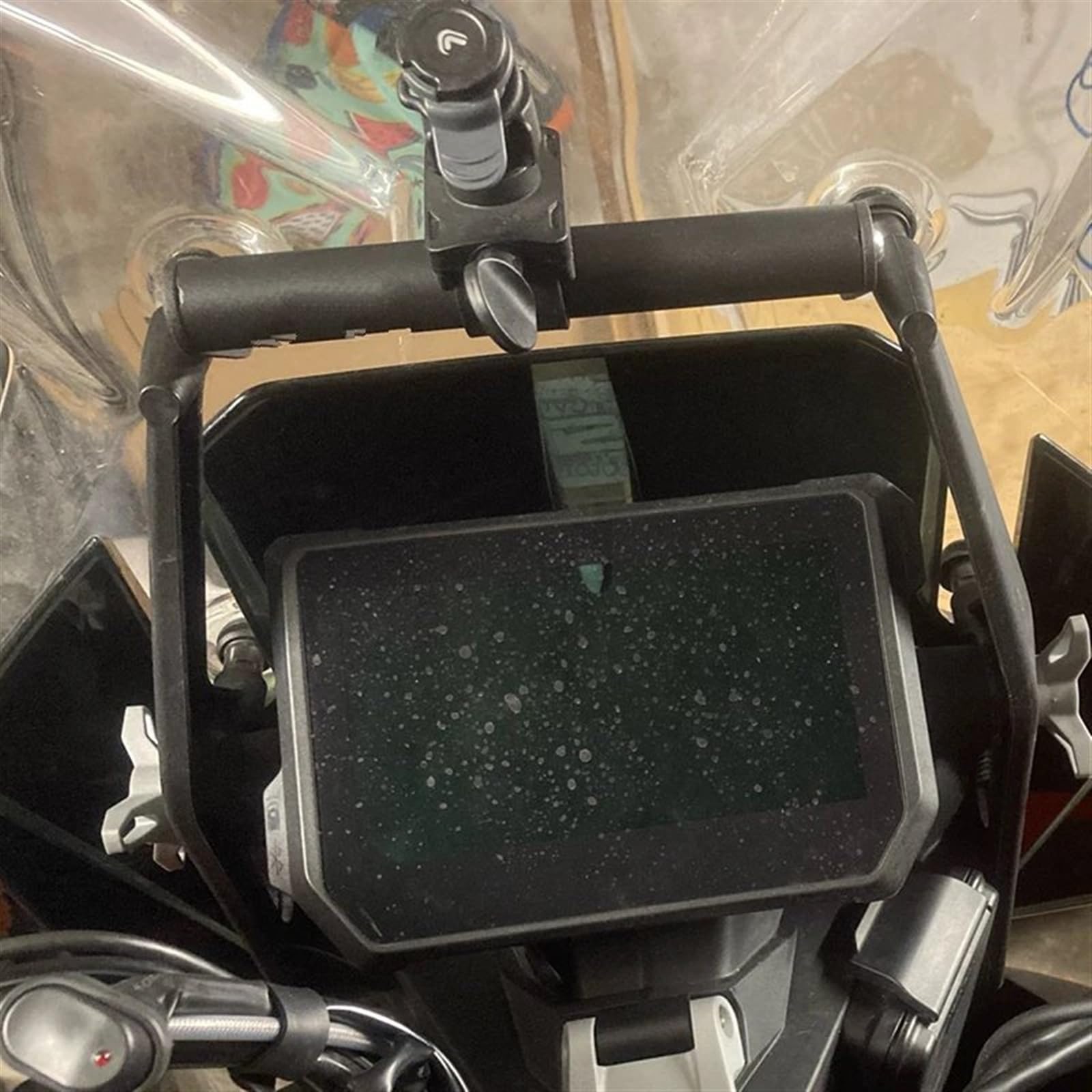 Aramox Supporto per telefono per moto, staffa per navigatore GPS per moto Supporto per telefono