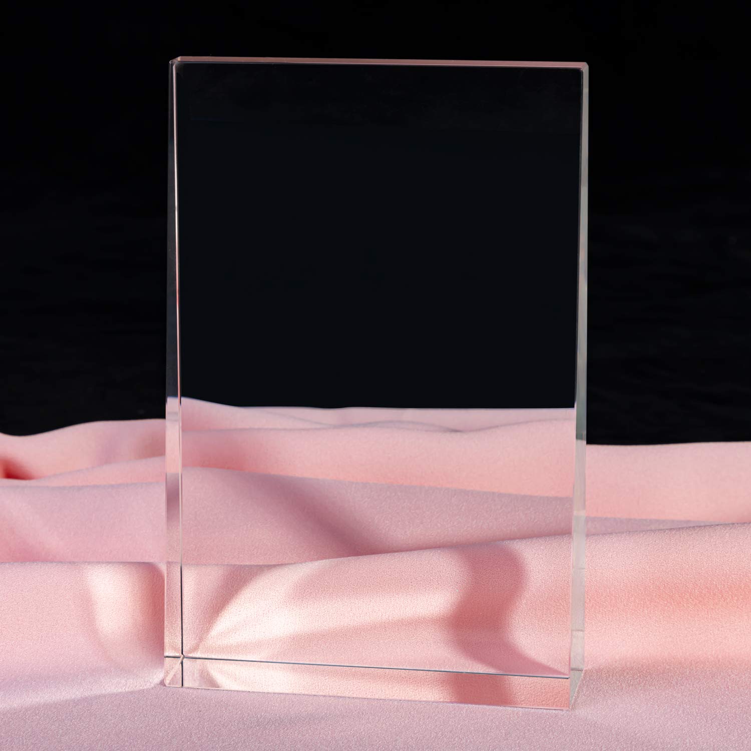 Glasfoto Personalisiert Bilderrahmen 3D Glas Fotorahmen Individuell Kristallglas Rahmen Kristall Fotogeschenk Hochzeit Valentinstag Foto Gedruckt Bilder Graviert DIY Glasrahmen Hause Büro Deko